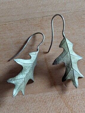 Bronze Oak Leaf Earrings For Pierced Ears By Michael Michaud
